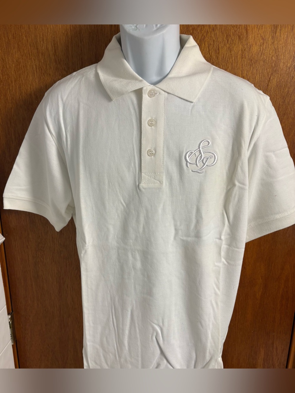 NWT Mens Southpole Logo Pique White Polo Shirt Sz L